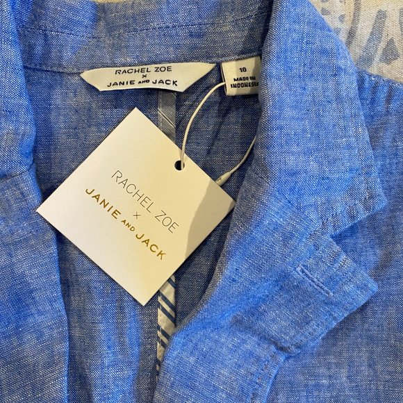 Janie and Jack x Rachel Zoe Boys Linen Blazer - Picture 6 of 7